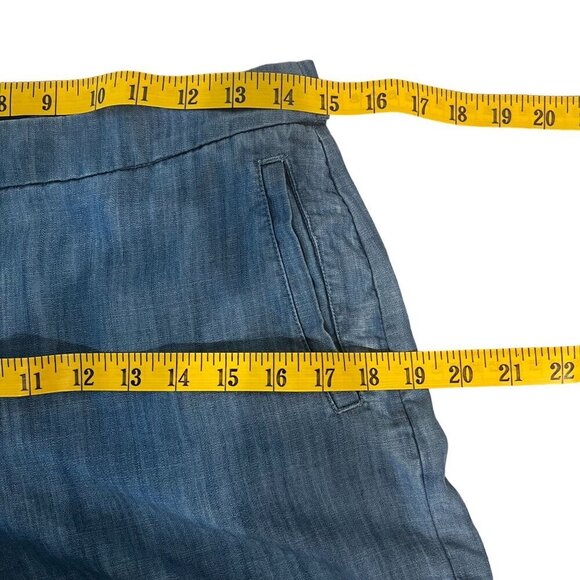 Kaari Blue Embroidered Denim/Chambray Shorts Women's Size 6 - Picture 3 of 16